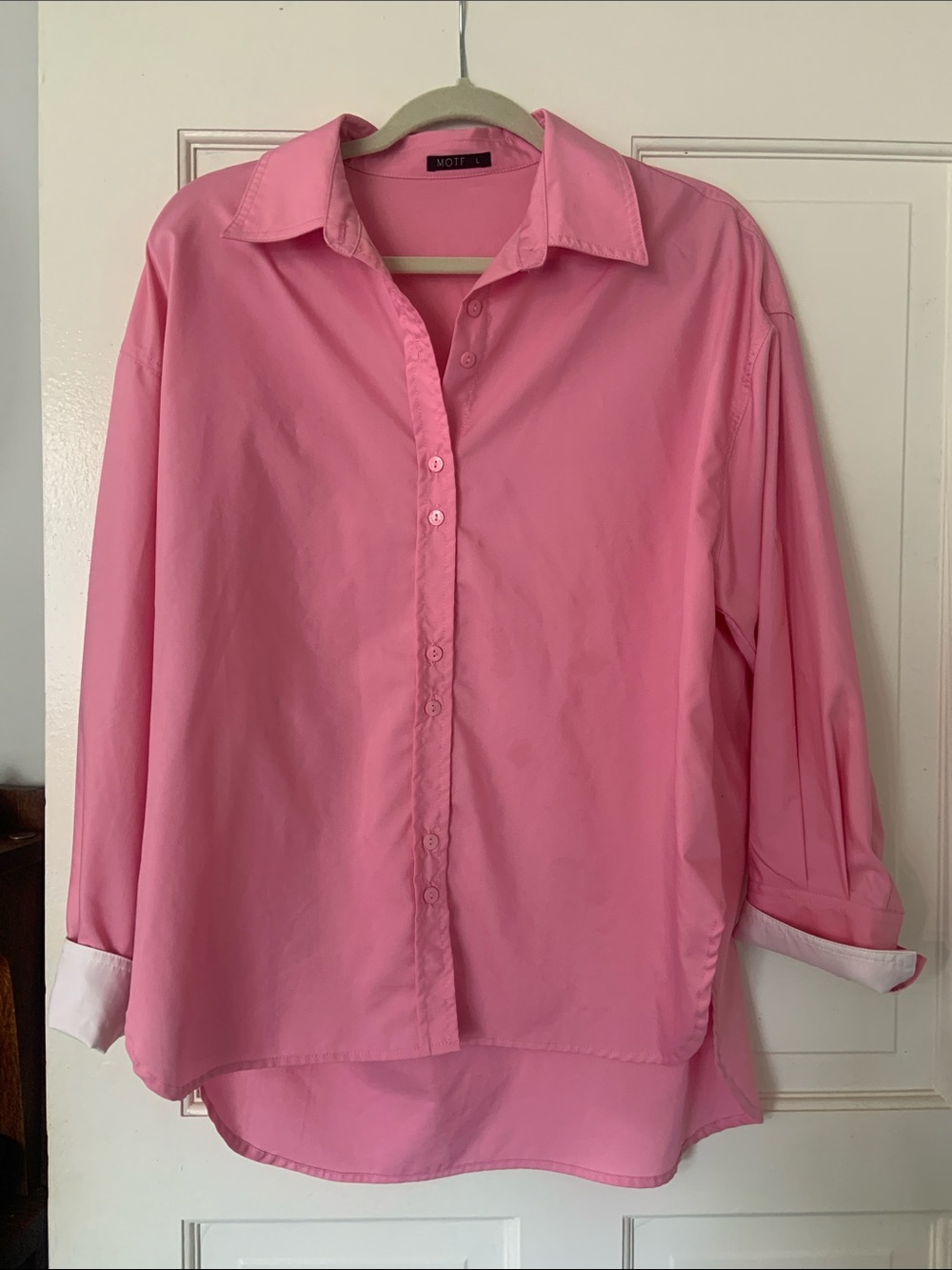 MOTF Pink Button-Up Blouse